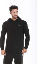 Fitted Hooded Sweater zwart - xl