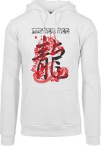 Heren Hoodie Dragon wit