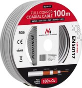 Câble coaxial Maclean MCTV-472 100 m RG-6 / U Blanc