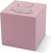 Kinder urn roze beer - aluminium