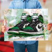 Air Jordan 1 Retro High ‘Pine Green’ art print (70x50cm)