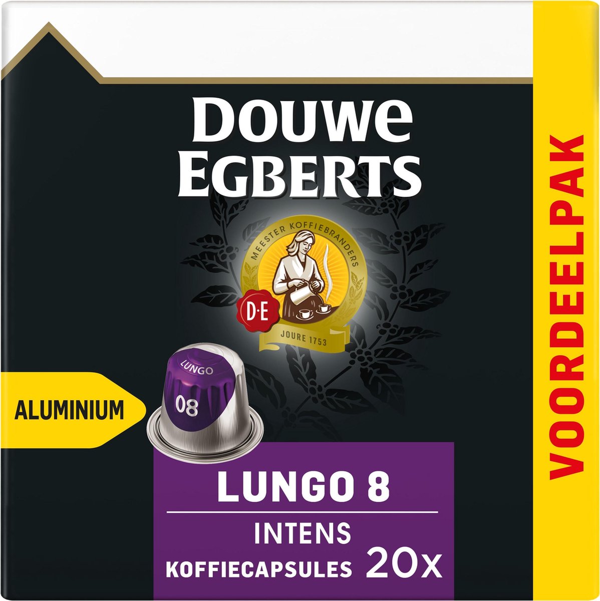 bol.com | Douwe Egberts Lungo Intens Koffiecups - 10 x 20 cups -  voordeelpak - 200 koffiecups