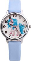 Fako® - Kinderhorloge - Eenhoorn - Unicorn - Soft - Lichtblauw