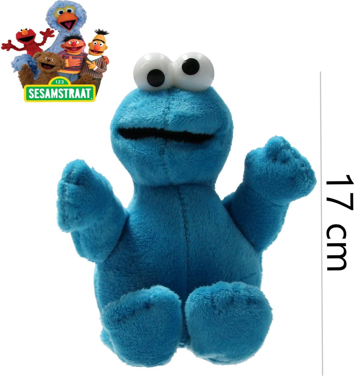 Dhr doel Overleg Blauwe pluche Koekiemonster Sesamstraat knuffel/pop 17 cm - Sesame Street -  Cookie... | bol.com
