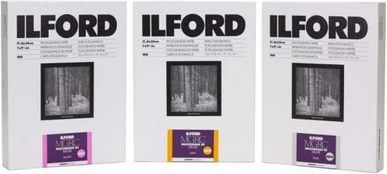 Papier Photo Noir & Blanc Ilford MG RC DL - 1 Boîte De 100 Feuilles 13x18cm
