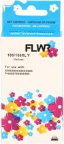 FLWR - Inktcartridge / 100XL / Geel - Geschikt voor Lexmark