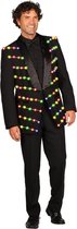 Glitterjas zwart met verlichting maat 54