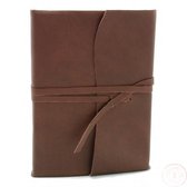 Cahier Blanco en cuir marron Amore - 110 feuilles (220 pages) - 12,5 x 17 x 2 cm - Handgemaakt en Italie