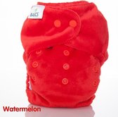 Bambooty wasbare luier watermelon rood - met inlegger - basics all-in two - one size