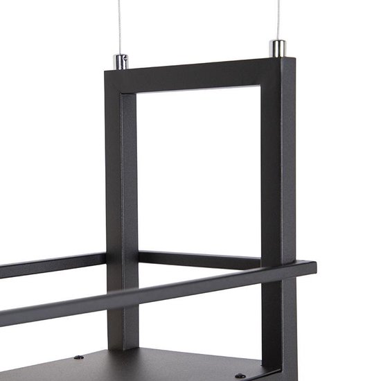 QAZQA cage rack - Moderne Grote hanglamp voor boven de eettafel | in eetkamer - 4 lichts - L 1015 mm - Zwart - Woonkamer - QAZQA