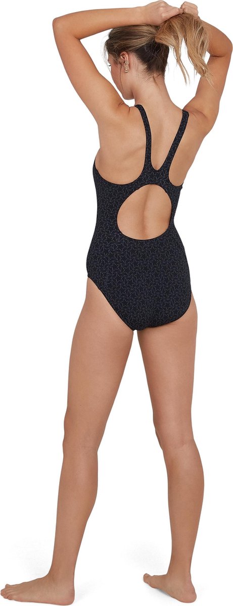 Speedo End Boomstar Allover Muscleback Sportbadpak Dames - Black/Grey — afbeelding 4