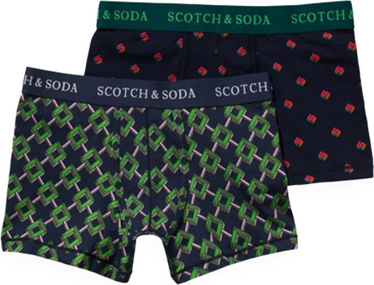 Scotch&Soda - Jongens - 2-Pack All-Over Printed - - 140 | bol.com