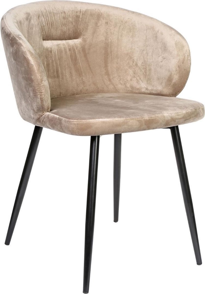 PTMD Eetkamerstoel Move Velvet Zand Metaal 73 x 56 x 55 PTMD Eetkamerstoel Move Velvet Zand Metaal 73 x 56 x 55