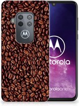 Motorola One Zoom Siliconen Case Koffiebonen