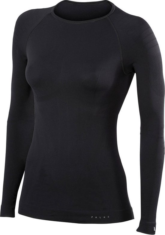 FALKE Warm Dames Longsleeved Tight Shirt - Zwart - Maat M