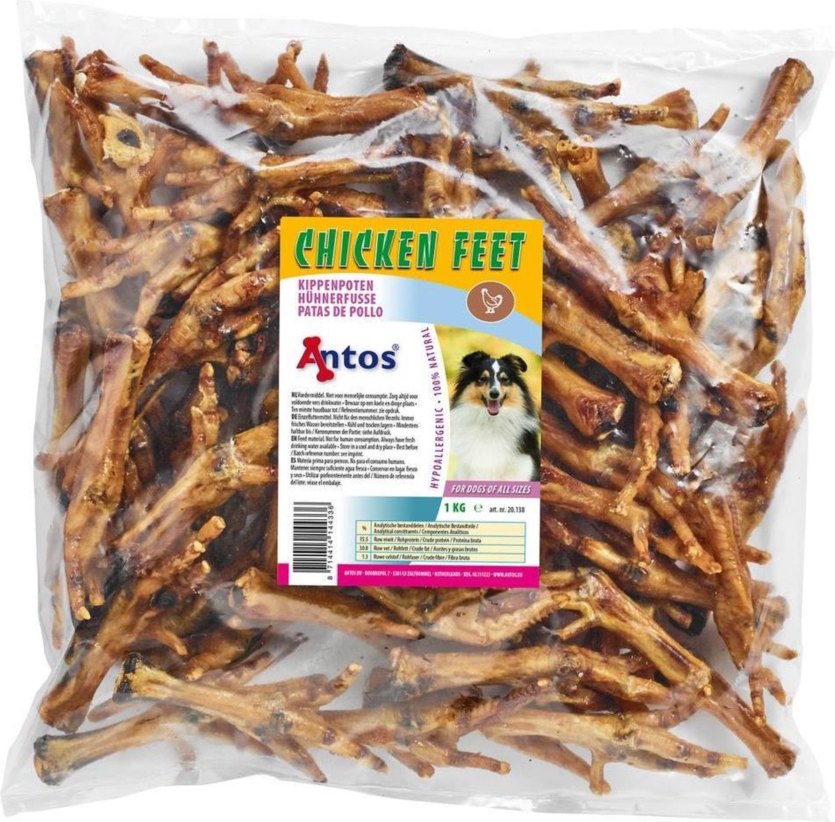 1 kg Gedroogde Kippenpoten Natuurlijke Snacks Hond Glutenvrij Kippen Looppoten Honden Hondensnack