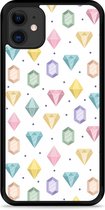 iPhone 11 Hardcase hoesje Diamonds - Designed by Cazy
