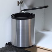 Poubelle de cuisine extensible - 12 litres - Amovible - S'ouvre et se ferme automatiquement