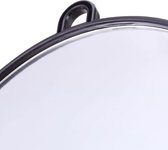 Ronde kappersspiegel met handgreep - Kleur Zwart - Diameter 28 cm