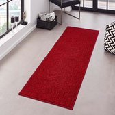 Moderne effen loper Pure - rood 80x400 cm