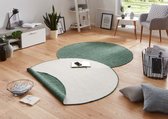 Rond vloerkleed binnen & buiten Miami - groen/crème 140 cm rond