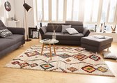 Bohemian vloerkleed Boho Geometric - crème 80x150 cm