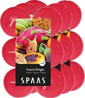 36x Maxi geurtheelichtjes Tropical Delight 10 branduren - Geurkaarsen tropische vruchten geur - Grote waxinelichtjes