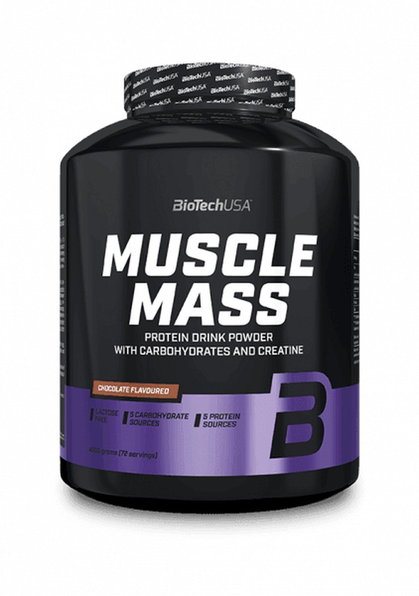 Mass Gainer - Muscle Mass 4000g BiotechUSA - - Chocolade