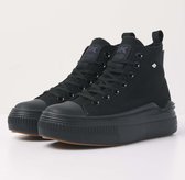 British Knights - Kaya Flow Mid Dames Sneakers Hoog - Maat 36 - Zwart - Katoen - Vrouwen Schoenen