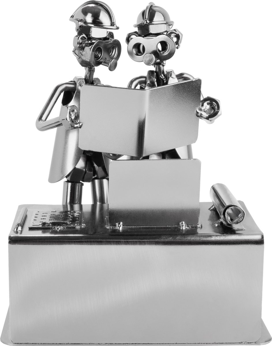 BRUBAKER Schroef Man Ingenieur - Handgemaakte IJzer Figuur Metal Man Technician - Metalen Figuur Cadeau Idee voor Ingenieurs