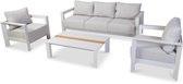 Chaise longue Lounge set Flip | Aluminium | Argile | 5 personnes | Résistant aux intempéries | Imperméable à l'eau