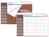 18 maand Familieplanner 2023 - 2024 - 1 juli 2023 t/m 31 dec 2024 - MGPcards - Familyplanner - Maandag - 6 Namen - Rood-Bruin