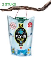 2 pièces Shield Fly Trap XXL avec leurre - 2 pièces - Attrape 50 000 mouches - Sac à mouches - Flycatcher - Écologique et non toxique