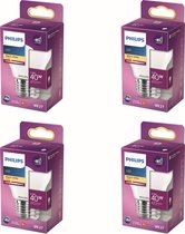 Philips LED Kogellamp E27 - 40W - Warmwit Licht - Niet Dimbaar - 4 Stuks - Bespaar op je Energiekosten - Voordeelverpakking
