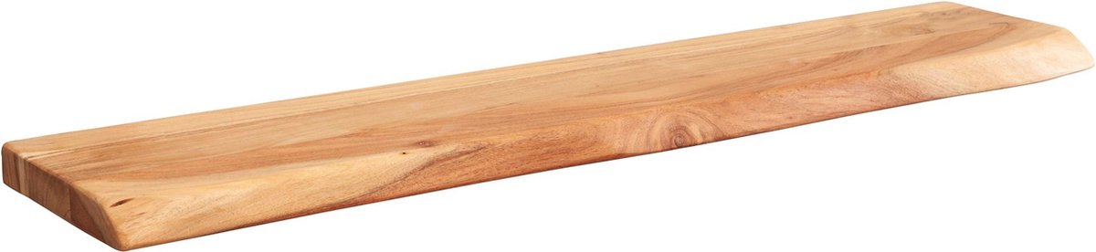 Wandplank - Boomrand Acaciahout - Design Zwevende Plank - Natuurlijk Massief Houten Plank - Landelijke Stijl Hangplank (80cm)