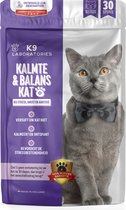 K9 Laboratories - Kalmte & Balans - Voor katten - Tegen angst - stress - L-tryptofaan - valeriaan - hennepzaadolie - 30 stuks - Antistress middel kat - anti-stress kat