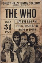 Wandbord Muziek Concert - The Who 1971