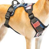 Hondenharnas Gemakkelijk aan en uit te trekken met riembevestigingen Voor en achter met geleidehandgrepen - Geen trektraining, verstelbaar en geen verstikking