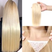 Frazimashop- Braziliaanse remy Wire - Steil haar - 22 inch 100% Human Hair( - 120 gram - kleur: #60 -onzichtbare draad