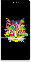 Smartphone Hoesje OPPO Reno8 T 5G Wallet Case Leuke Verjaardagscadeaus Cat Color