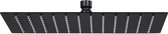 vidaXL Pommeau de douche pluie rectangulaire 30 x 20 cm Acier inoxydable Noir