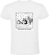 Grappig Heren T-shirt - kleurenafbeelding - vroeger - dieren - grappig