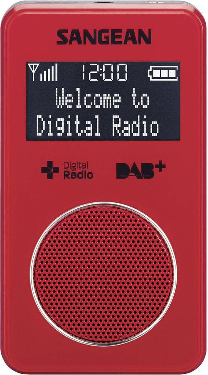 Sangean DPR-34 - Draagbare radio met DAB+ - Rood