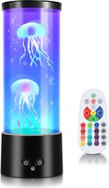 Led méduse Lampes de lave LED méduse vraie lampe à lave veilleuse aquarium avec télécommande Creative RGB