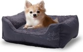 Luxe Hondenmand met Rits – Maat S – Wasbaar Hondenkussen – Pluche Hondenbed – Kattenmand – 45 x 35 x 14 cm – Grijs