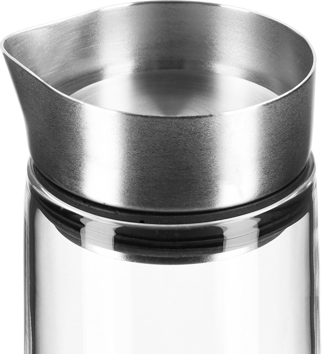 Krumble Karaf van glas - 1000ml - 1 liter - 33 x 9,5 cm (dxh) - Glazen waterfles - Waterkan met deksel - RVS - Tafel water — cadeau in Koken & Dineren - foto 2