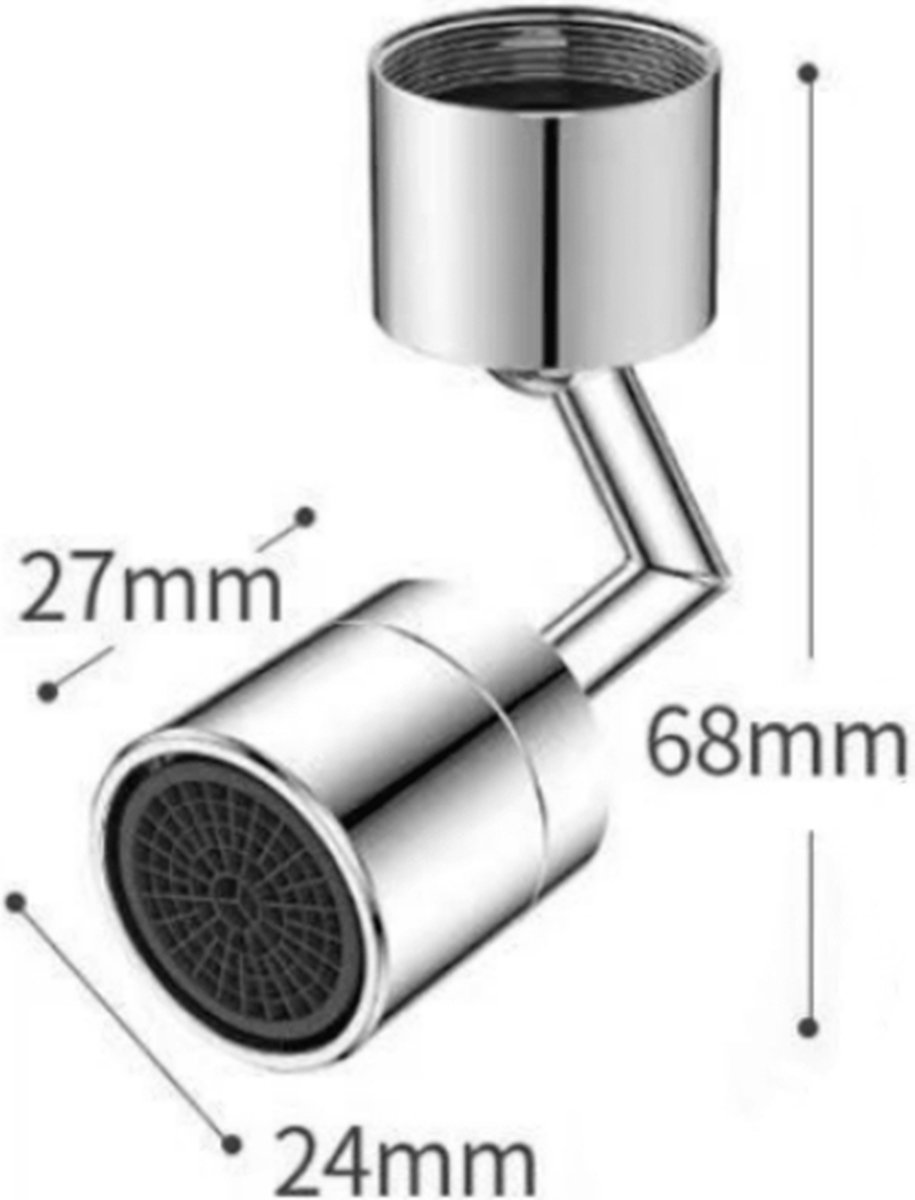 Fixation de robinet Waledano® - Rotation à 720 degrés - Rotatif - Rallonge  - Robinet