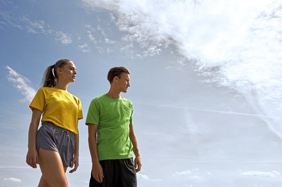 Chemise de sport femme 'Performance' à manches courtes Lime - S