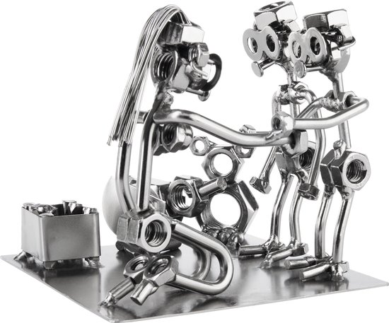 BRUBAKER Schroef Man Golfer - Handgemaakte IJzer Figuur Metal Man Golf - Metal Figure Gift Idee voor Golfspelers en Golffans