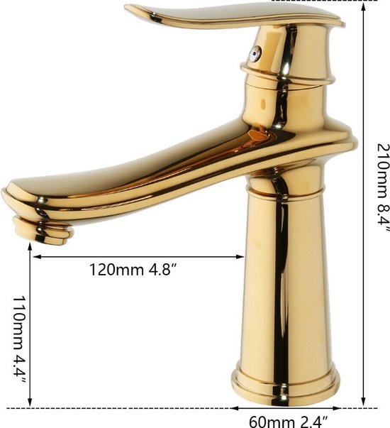 Mitigeur de lavabo Malvizza mitigeur doré pour votre salle de bain